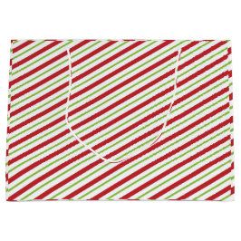 "Weihnachtsstreifen" Große Geschenktüte