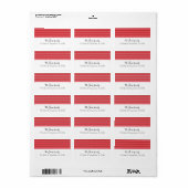 Weihnachtsstreifen Große Rücksendeadressen-Aufkleb Adressaufkleber (Vorne)