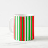 Weihnachtsstreifen Kaffeetasse (Vorderseite Links)