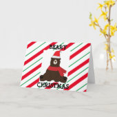 Weihnachtsstreifen Karte (Gelbe Blume)