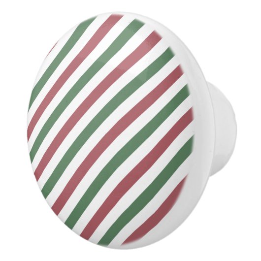 Weihnachtsstreifen Keramikknauf (Rechts)
