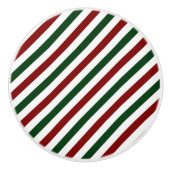 Weihnachtsstreifen Keramikknauf (Vorderseite)