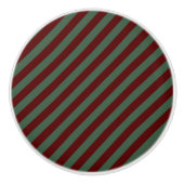 Weihnachtsstreifen Keramikknauf (Vorderseite)
