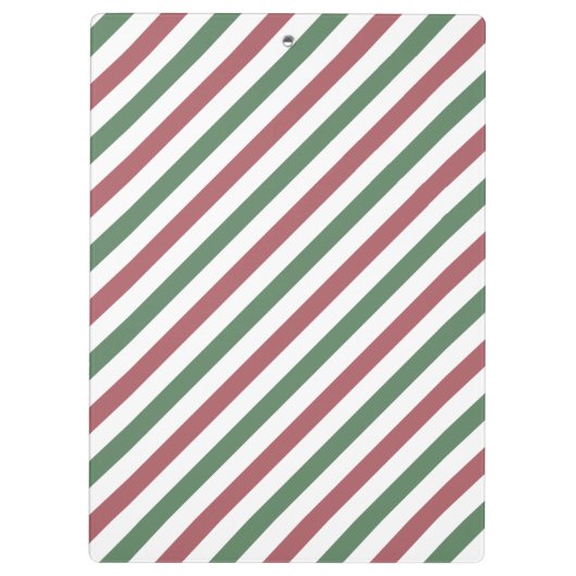 Weihnachtsstreifen Klemmbrett (Rückseite)