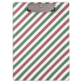 Weihnachtsstreifen Klemmbrett (Vorderseite)