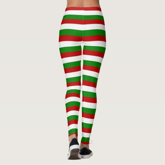 Weihnachtsstreifen Leggings (Rückseite)