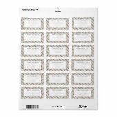 Weihnachtsstreifen | Moderne farbige Rücksendeadre Adressaufkleber (Vorne)