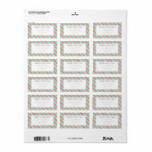 Weihnachtsstreifen | Moderne Niedliche Adresse Adressaufkleber (Vorne)