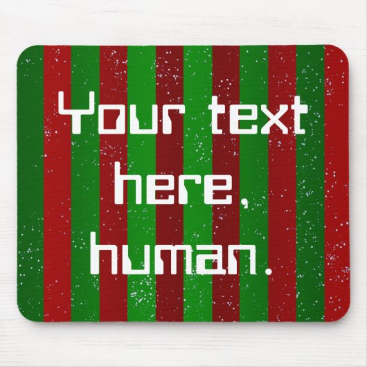 Weihnachtsstreifen Mousepad (Vorne)