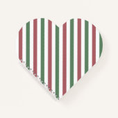 Weihnachtsstreifen Notizblock (Vorderseite)