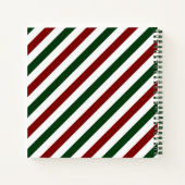 Weihnachtsstreifen Notizblock (Rückseite)