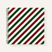 Weihnachtsstreifen Notizblock (Vorderseite)
