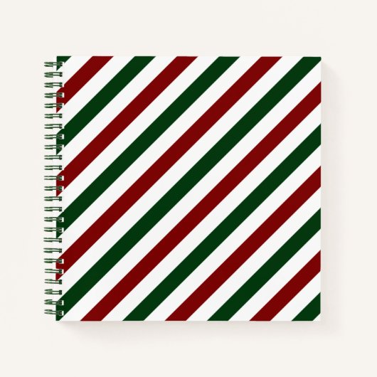 Weihnachtsstreifen Notizblock (Vorderseite)