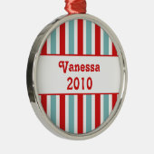 Weihnachtsstreifen Premium Runde Weihnachtsschmuck (Rechts)