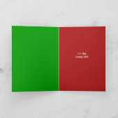 Weihnachtsstreifen rot Danke Karte (Innenseite)