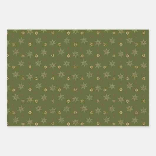 Weihnachtsstreifen Rot und Grün Geschenkpapier Set (Vorderseite 2)