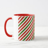 Weihnachtsstreifen, rot und grün, tasse (Links)