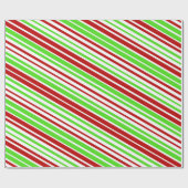 Weihnachtsstreifen, rot, weiß und grün geschenkpapier (Flach)