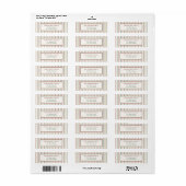 Weihnachtsstreifen Rücksendeadresse (Vorne)