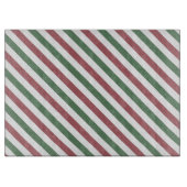 Weihnachtsstreifen Schneidebrett (Vorderseite)