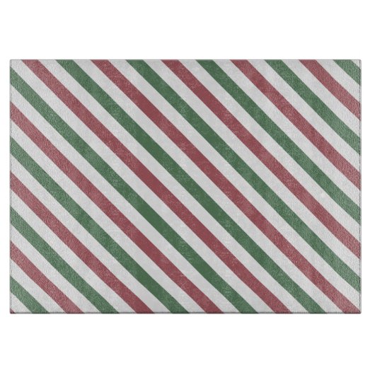 Weihnachtsstreifen Schneidebrett (Vorderseite)