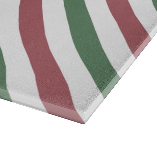 Weihnachtsstreifen Schneidebrett (Ecke)