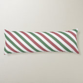 Weihnachtsstreifen Seitenschläferkissen (Rückseite)