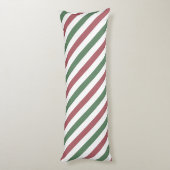 Weihnachtsstreifen Seitenschläferkissen (Rückseite (Vertikal))