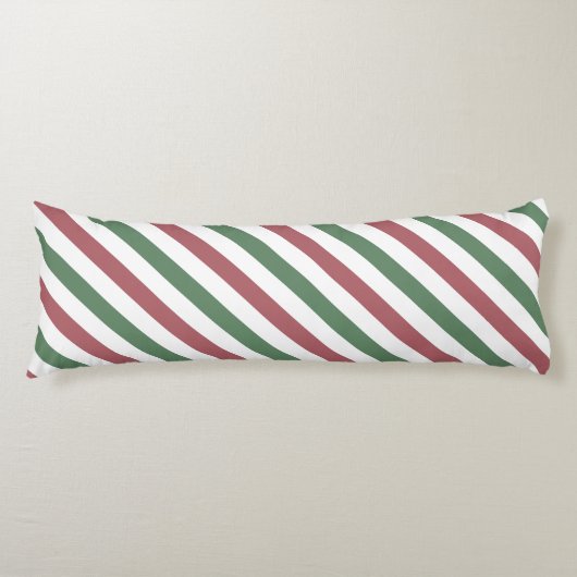 Weihnachtsstreifen Seitenschläferkissen (Vorderseite)