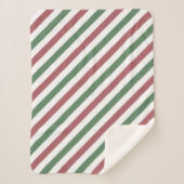 Weihnachtsstreifen Sherpadecke (Vorderseite)