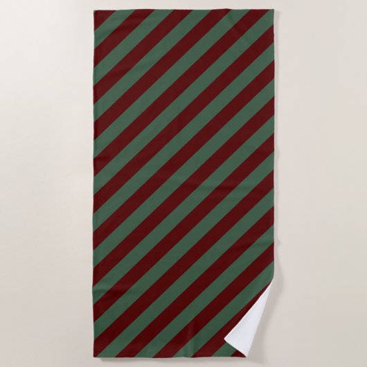 Weihnachtsstreifen Strandtuch (Vorderseite)