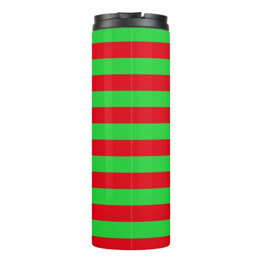 Weihnachtsstreifen Thermosbecher (Rückseite)