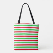 Weihnachtsstreifen Totbeutel 2 Tasche (Rückseite)