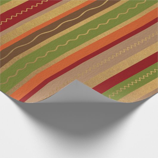 Weihnachtsstreifen-Umschlagpapier Geschenkpapier (Ecke)