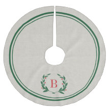 Weihnachtsstreifen und Kleider-Monogramm-Baumrock