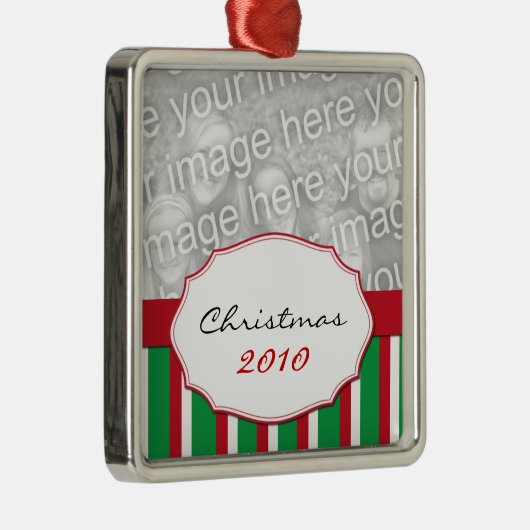 WeihnachtsStreifen Weihnachtsbaum Ornament Aus Metall (Rechts)