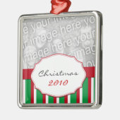 WeihnachtsStreifen Weihnachtsbaum Ornament Aus Metall (Links)