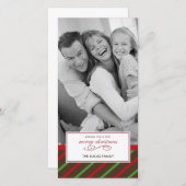 Weihnachtsstreifen Weihnachtskarte Feiertagskarte (Vorne/Hinten)