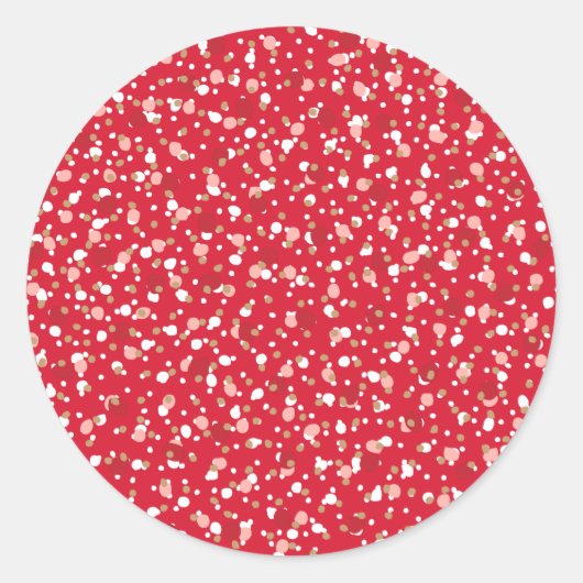 Weihnachtsstreusel Roter Aufkleber (Vorderseite)