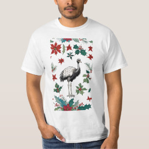 Weihnachtsstrich und Poinsettias T-Shirt