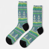Weihnachtsstrick Socken (Linkes Detail)