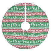 Weihnachtsstrickjacke-Bürsten-Polyester-Baum-Rock Polyester Weihnachtsbaumdecke (Vorderseite)