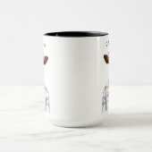 Weihnachtsstrickjacke-Kuh | addieren Ihren Namen Tasse (Zentrum)