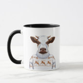 Weihnachtsstrickjacke-Kuh Tasse (Links)