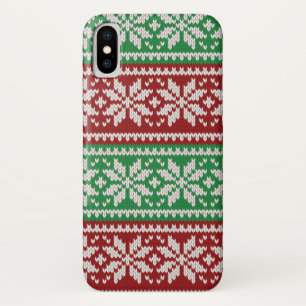 Weihnachtsstrickjacke-Schneeflocke iPhone Fall Case-Mate iPhone Hülle