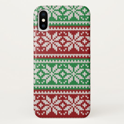 Weihnachtsstrickjacke-Schneeflocke iPhone Fall Case-Mate iPhone Hülle (Rückseite)