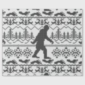 Weihnachtsstrickjacke-Strick-Art Bigfoots Geschenkpapier (Flach)