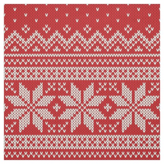 Weihnachtsstrickjacke-strickendes Muster - ROT Stoff (Muster)