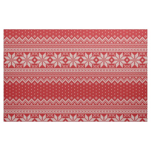 Weihnachtsstrickjacke-strickendes Muster - ROT Stoff (Fat Quarter (45,7 x 55,9 cm))