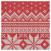Weihnachtsstrickjacke-strickendes Muster - ROT Stoff (Nahaufnahme)